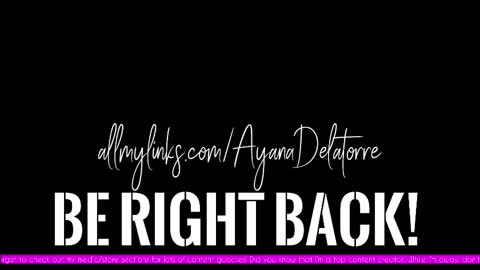Ayana Delatorre online show from October 17, 9:07 pm