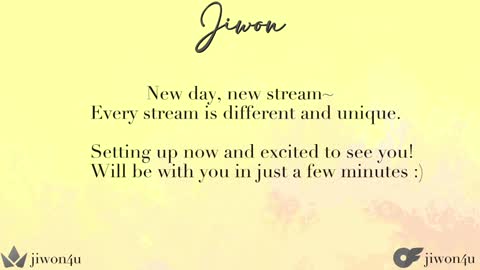 Jiwon online show from January 5, 7:07 am