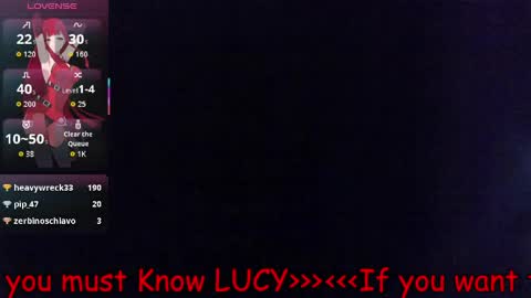 Lucy online show from April 21, 11:56 pm