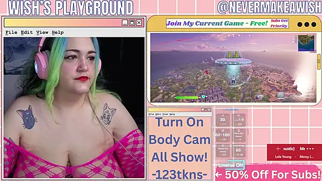 nevermakeawish online show from February 18, 4:06 pm